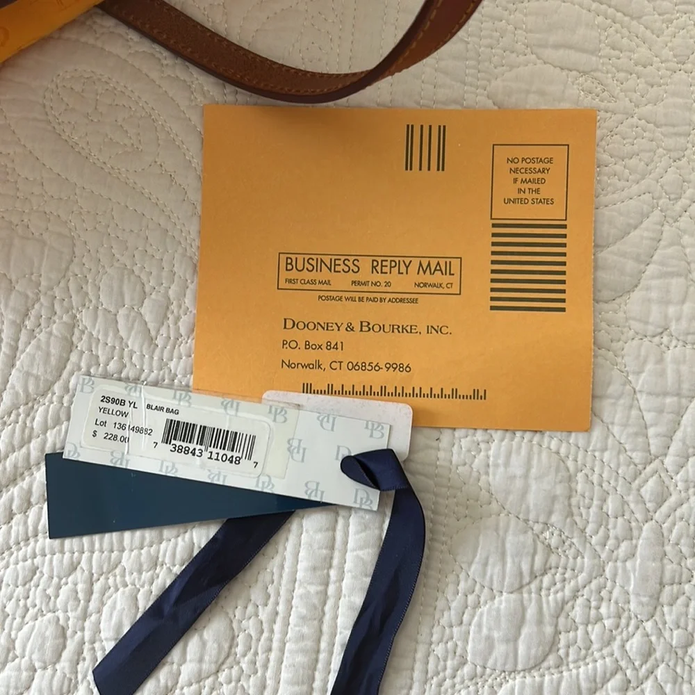 NWT Dooney & Bourke Blair Bag - Monogram / Yellow - Picture 7 of 7